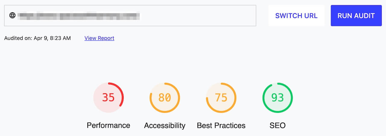 WordPress Page Builder Performance Score